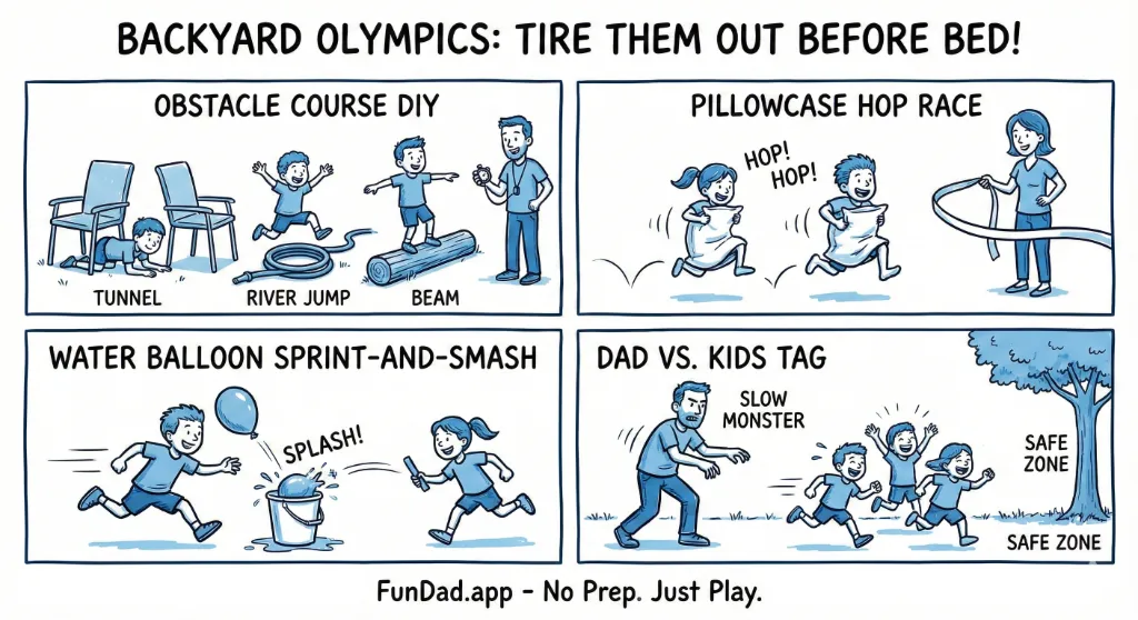 Backyard Olympics: How to Tire Them Out Before Bed — FunDad activity guide