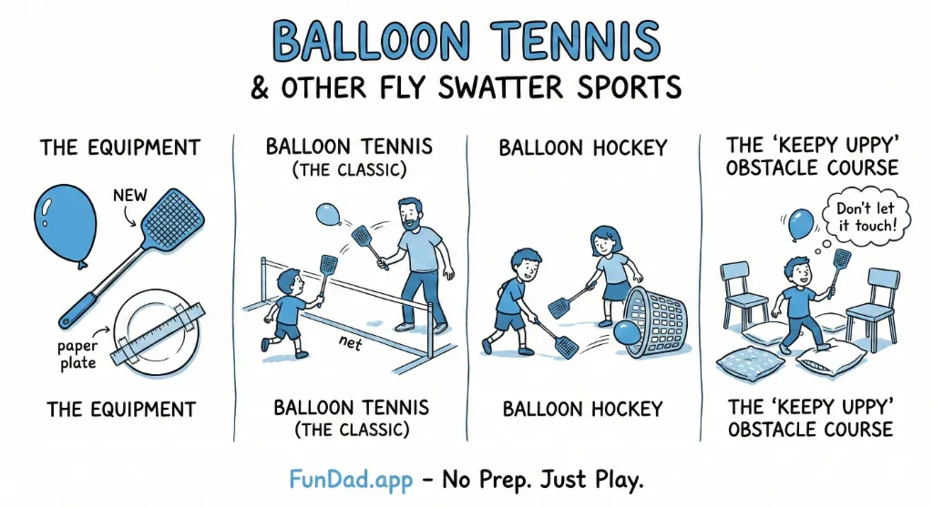 Balloon Tennis and Other Fly Swatter Sports — FunDad activity guide