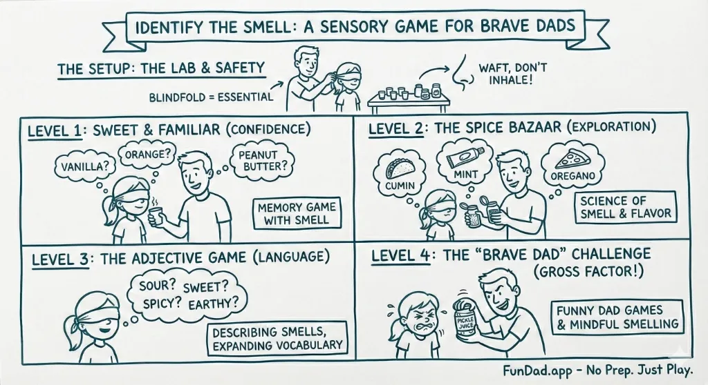 Identify the Smell: A Sensory Game for Brave Dads — FunDad activity guide