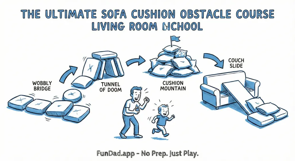 The Ultimate Guide to Sofa Cushion Obstacle Courses — FunDad activity guide